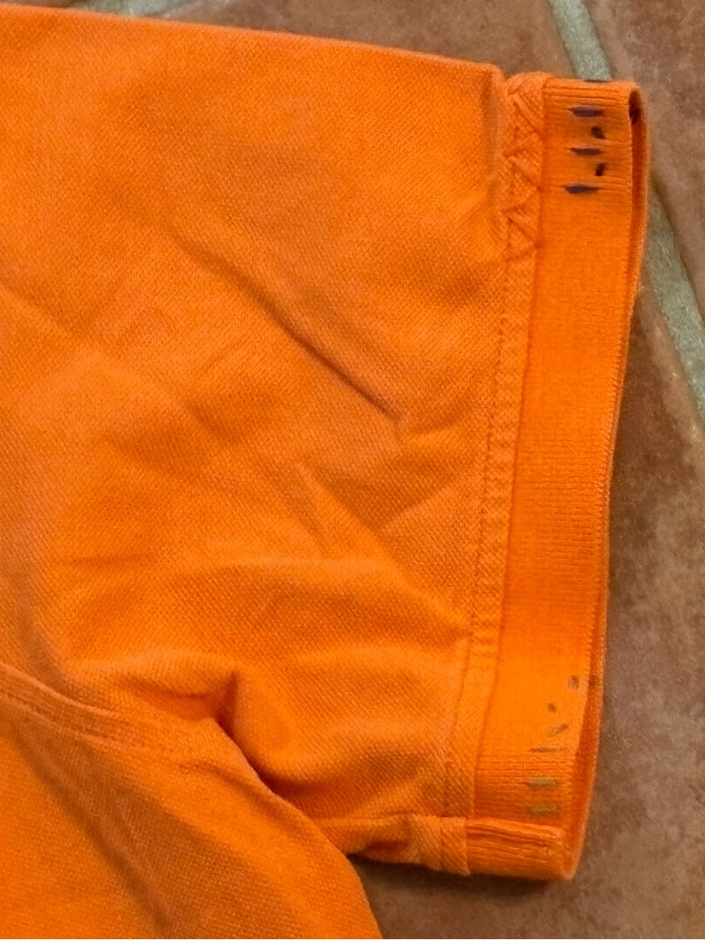 Polo Country by Ralph Lauren orange polo shirt with Blue & Green Accents - Picture 6 of 14